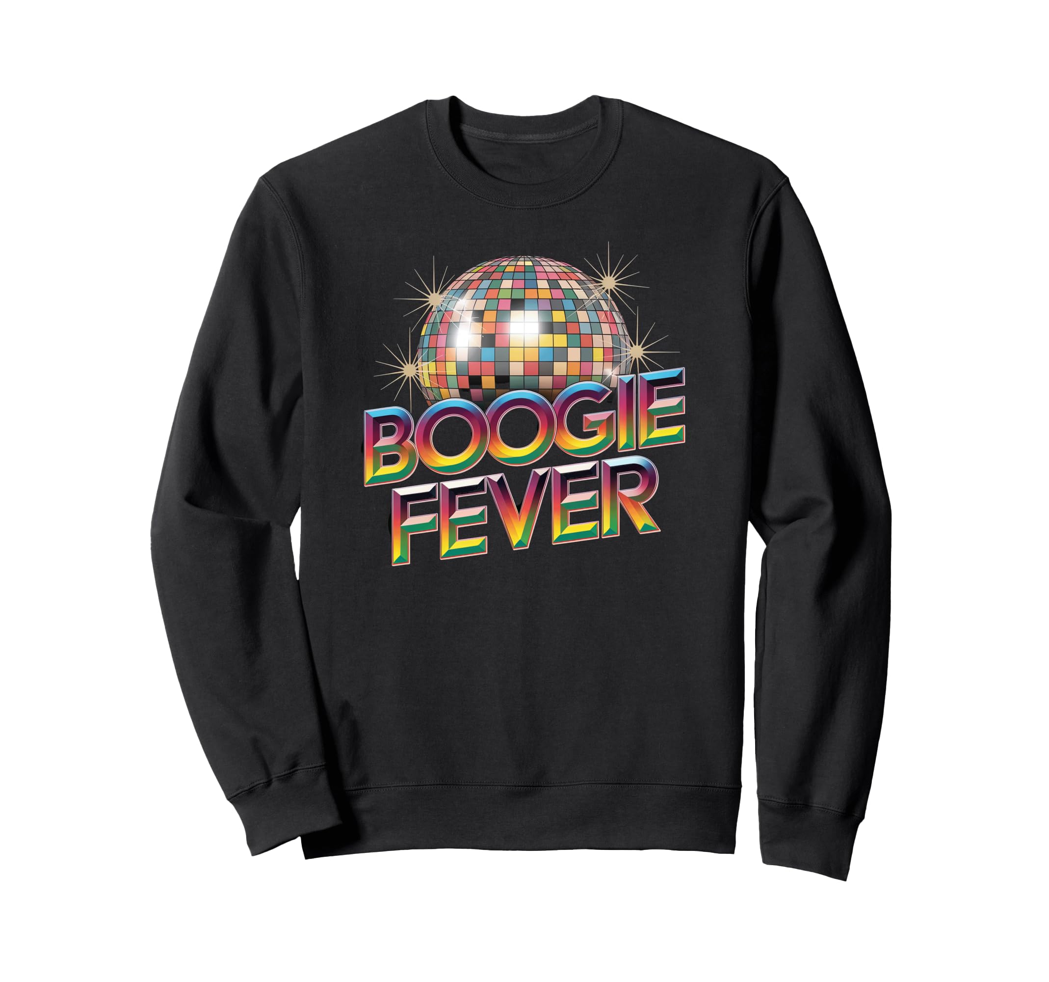 Disco Ball Boogie Fever Discoball Sweatshirt - Unique Graphic Men Women - T-Shirt, Sweatshirt, Hoodie