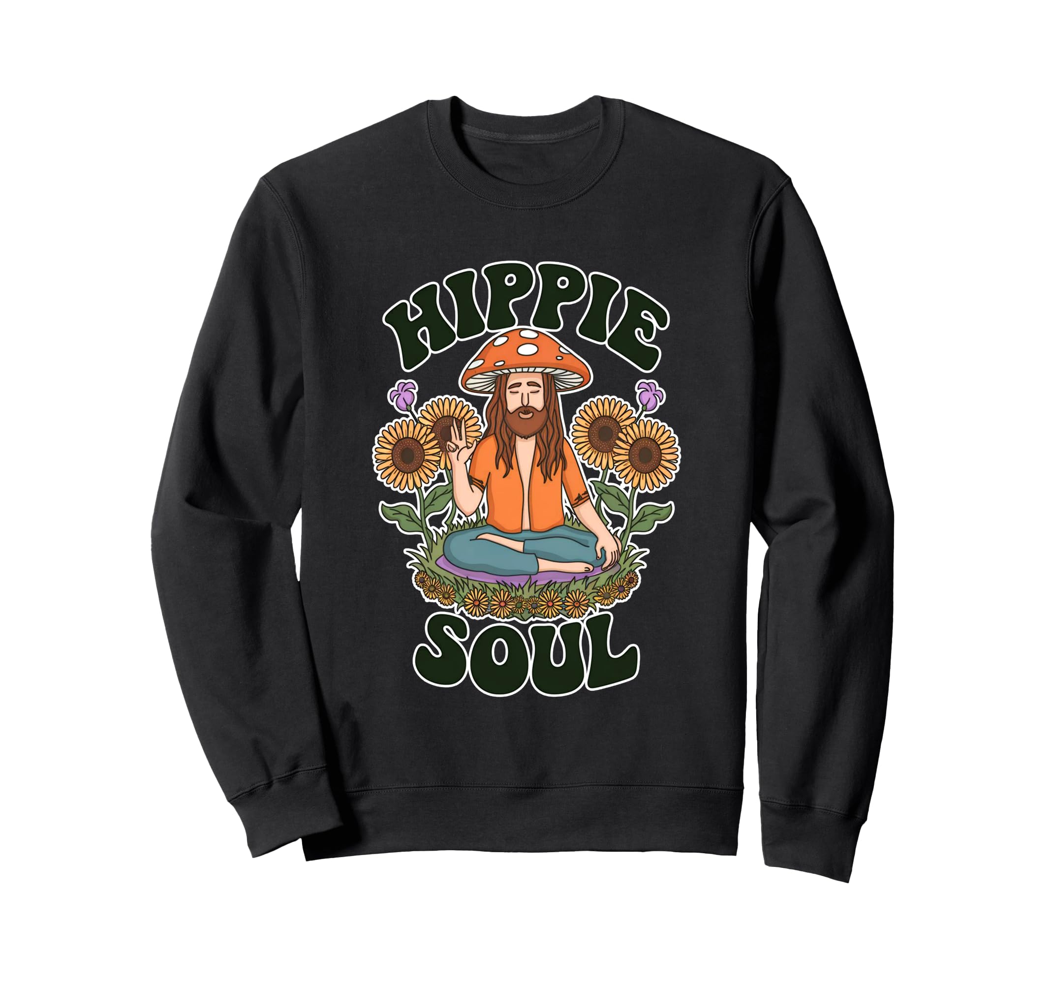 Groovy Hippie Music Peace Love 70S T-Shirt - Custom Art Print Unisex - T-Shirt, Sweatshirt, Hoodie