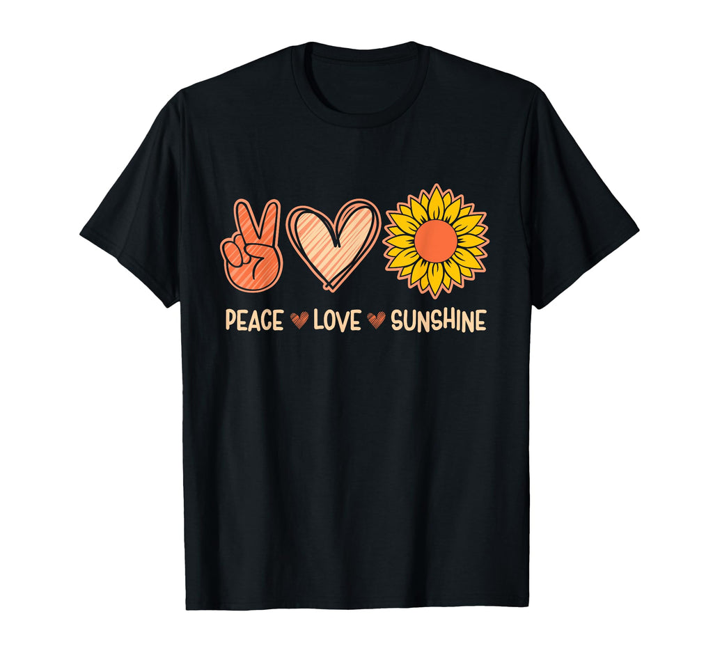 Peace Love Sunshine Her Sunflowers T-Shirt - Novelty Apparel for Adults - T-Shirt, Sweatshirt, Hoodie