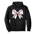 Baseball Bow Funny Baseball Mom Hoodie - Fun Novelty Design for Adults - T-Shirt, Sweatshirt, Hoodie