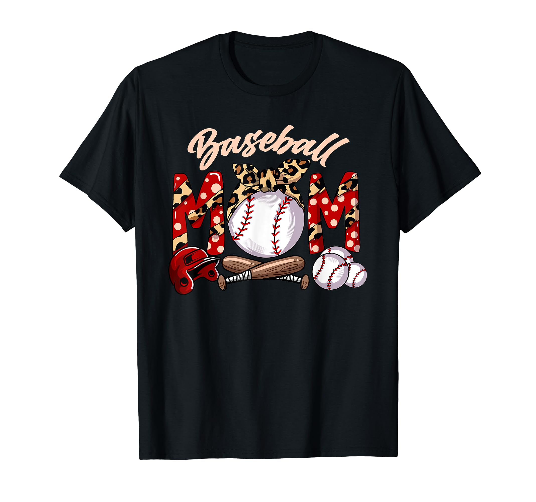 Baseball Helmet Baseball Bat Glove Mom T-Shirt - Graphic Print for Adults - T-Shirt, Sweatshirt, Hoodie