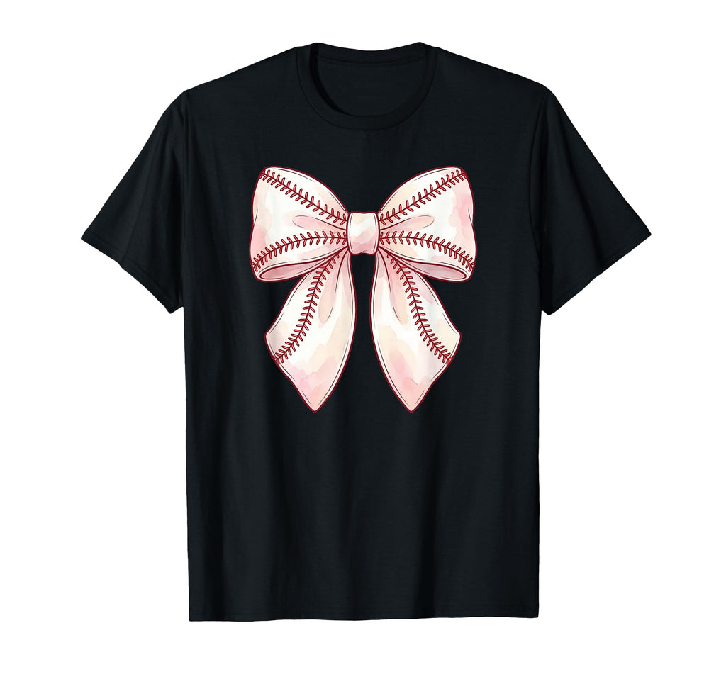 Baseball Coquette Bow T-Shirt - Minimalist Print Men Women - T-Shirt, Sweatshirt, Hoodie