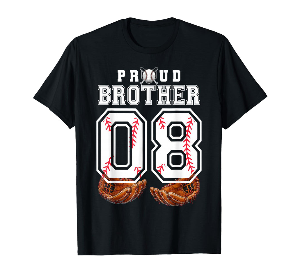 Proud Brother Baseball Player Number T-Shirt - Custom Art Print Men Women - T-Shirt, Sweatshirt, Hoodie