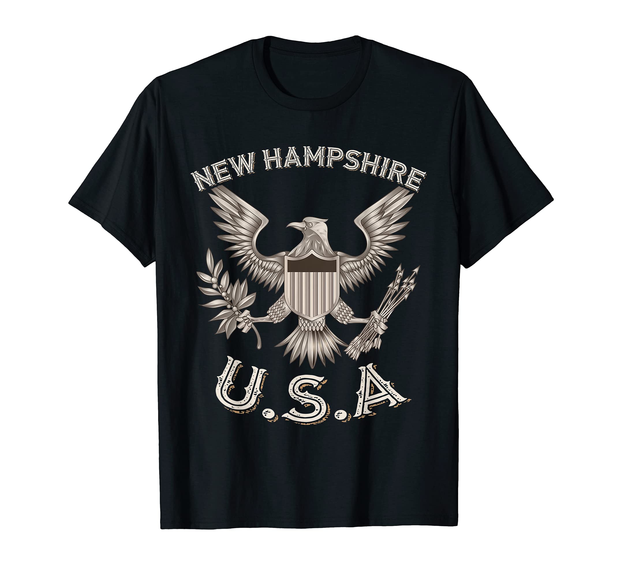 New Hampshire Usa Patriot Eagle T-Shirt - Unique Graphic Men Women - T-Shirt, Sweatshirt, Hoodie