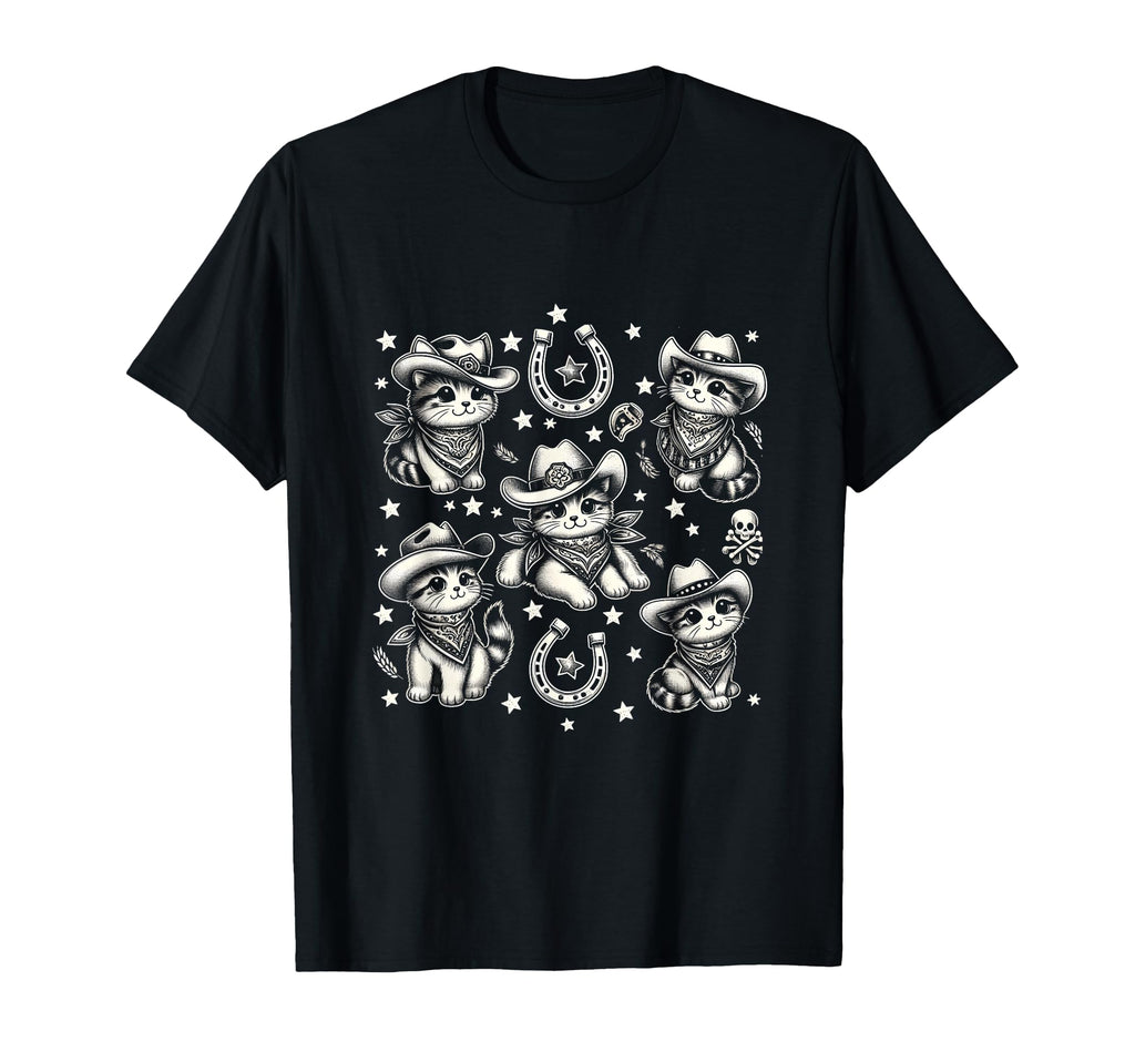 Cowboy Cats And Kittens Western Cowboy T-Shirt - Novelty Apparel Men Women - T-Shirt, Sweatshirt, Hoodie