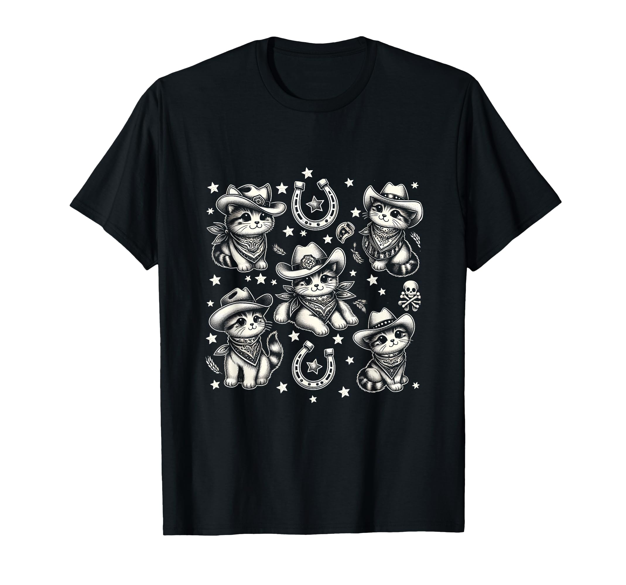 Cowboy Cats And Kittens Western Cowboy T-Shirt - Novelty Apparel Men Women - T-Shirt, Sweatshirt, Hoodie