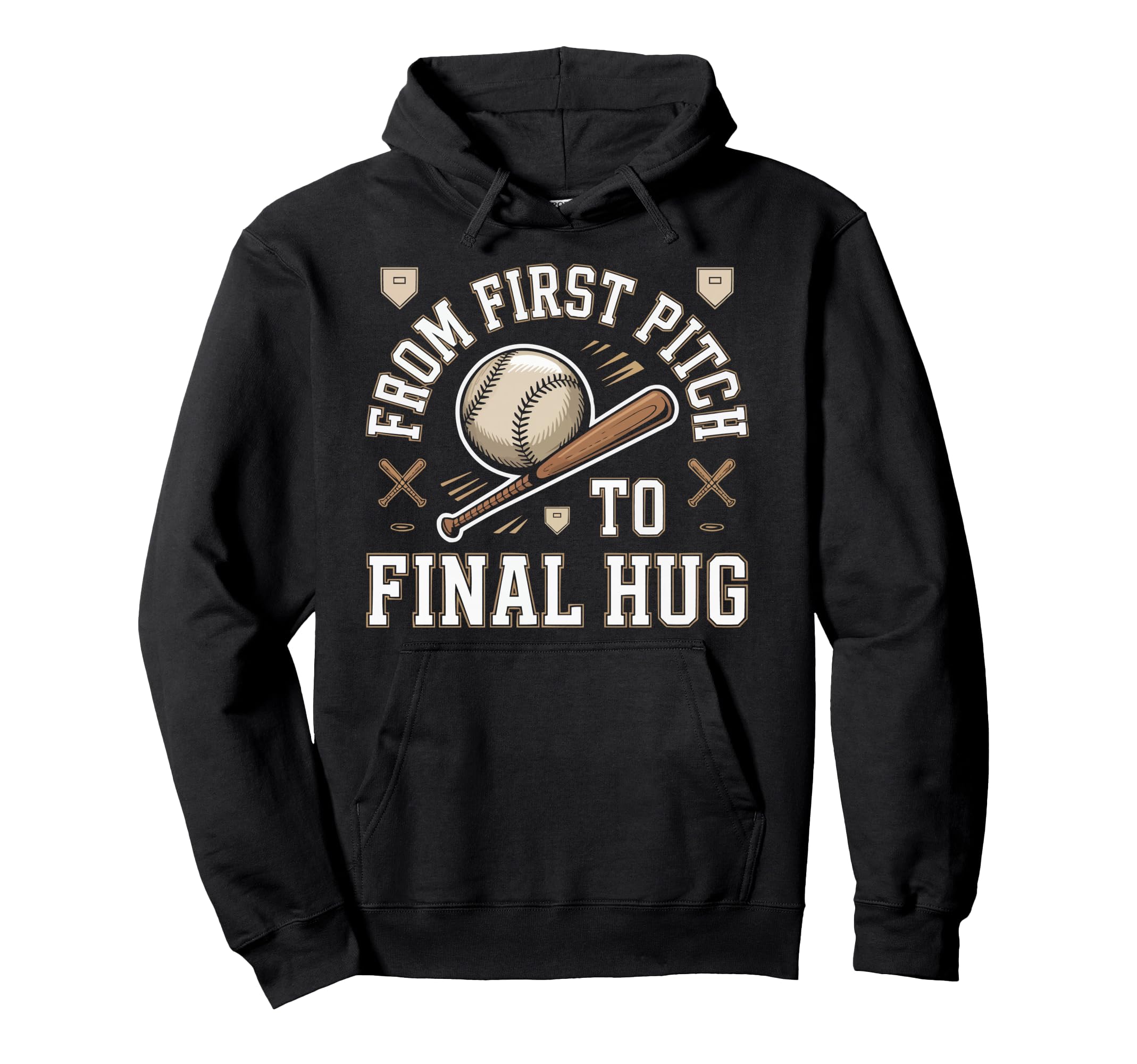 Baseball Dad Baseballer Daddy Baseball Hoodie - Novelty Apparel for Adults - T-Shirt, Sweatshirt, Hoodie