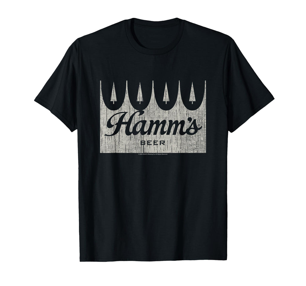Hamms Distressed Wooden Sign Beer Badge T-Shirt - Trendy Graphic Men Women - T-Shirt, Sweatshirt, Hoodie