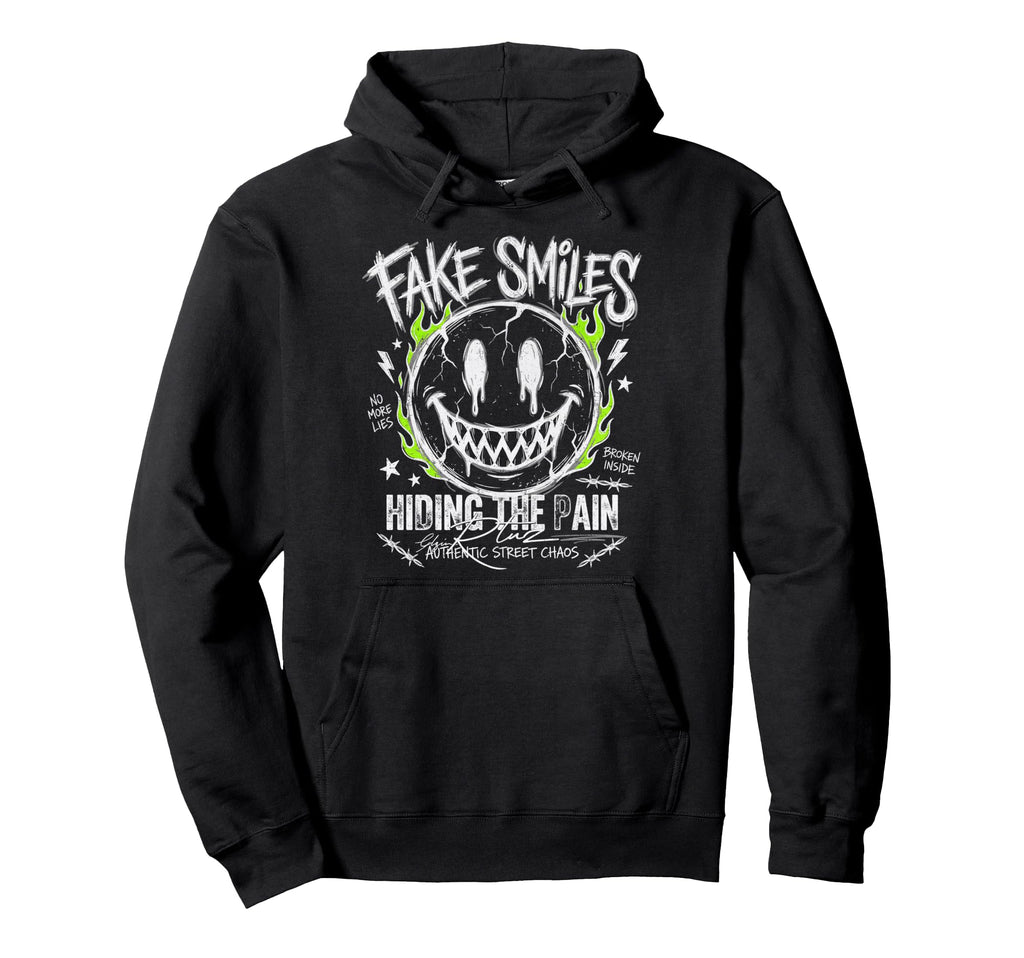 Aesthetic Streetwear Smile Hoodie - Aesthetic Graphic Men Women - T-Shirt, Sweatshirt, Hoodie