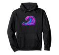 Cyberpunk Surf Wave Vaporwave Ocean Hoodie - Minimalist Print for Adults - T-Shirt, Sweatshirt, Hoodie