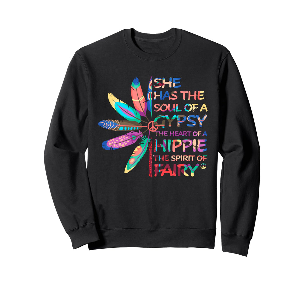 She Has Soul Gypsy Hippie Heart Sweatshirt - Minimalist Print Men Women - T-Shirt, Sweatshirt, Hoodie