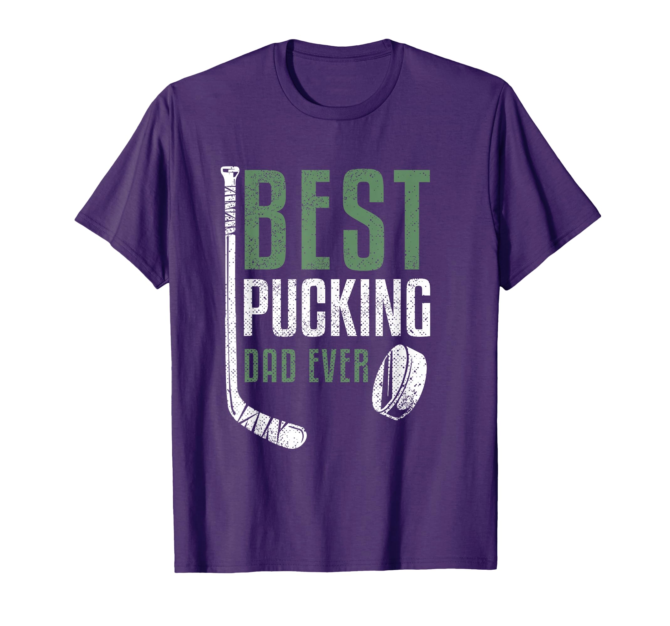 Best Pucking Dad Ever Hockey Daddy T-Shirt - Minimalist Print for Adults - T-Shirt, Sweatshirt, Hoodie
