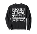 Baseball Pitcher Mom Funny Mom Sweatshirt - Unique Graphic Men Women - T-Shirt, Sweatshirt, Hoodie