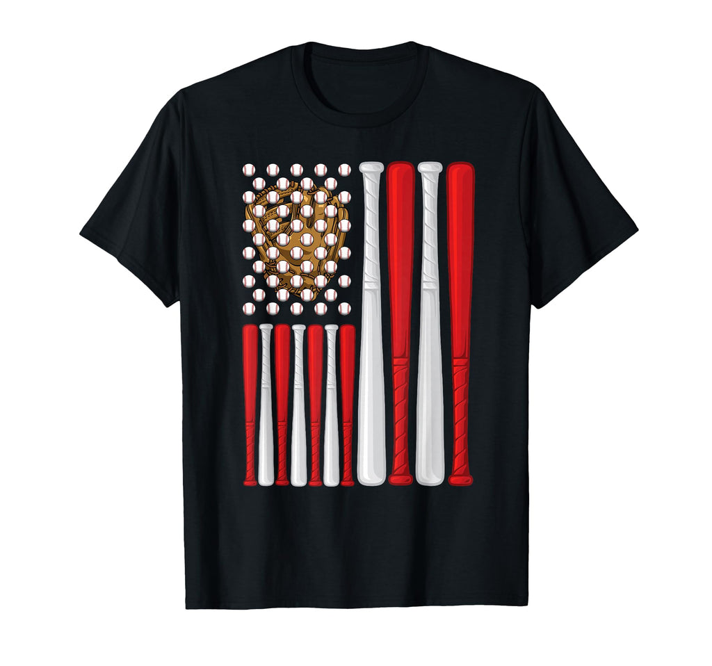 Us Flag Baseball Flag American T-Shirt - Aesthetic Graphic Men Women - T-Shirt, Sweatshirt, Hoodie