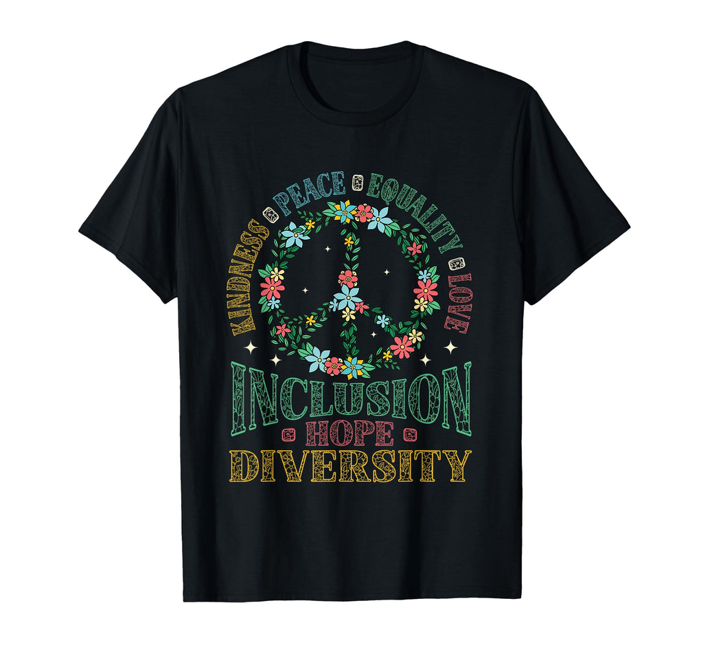 Diversity Equality Love Peace T-Shirt - Fun Novelty Design for Adults - T-Shirt, Sweatshirt, Hoodie