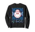 Mom Both Softball Baseball Mama Moms Sweatshirt - Graphic Print for Adults - T-Shirt, Sweatshirt, Hoodie