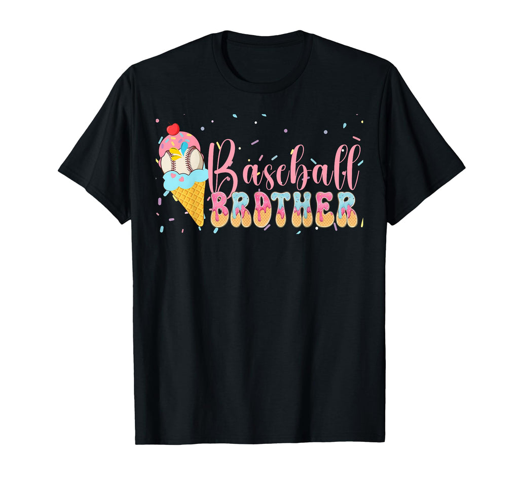 Baseball Brother Ice Cream Funny T-Shirt - Fun Novelty Design Men Women - T-Shirt, Sweatshirt, Hoodie