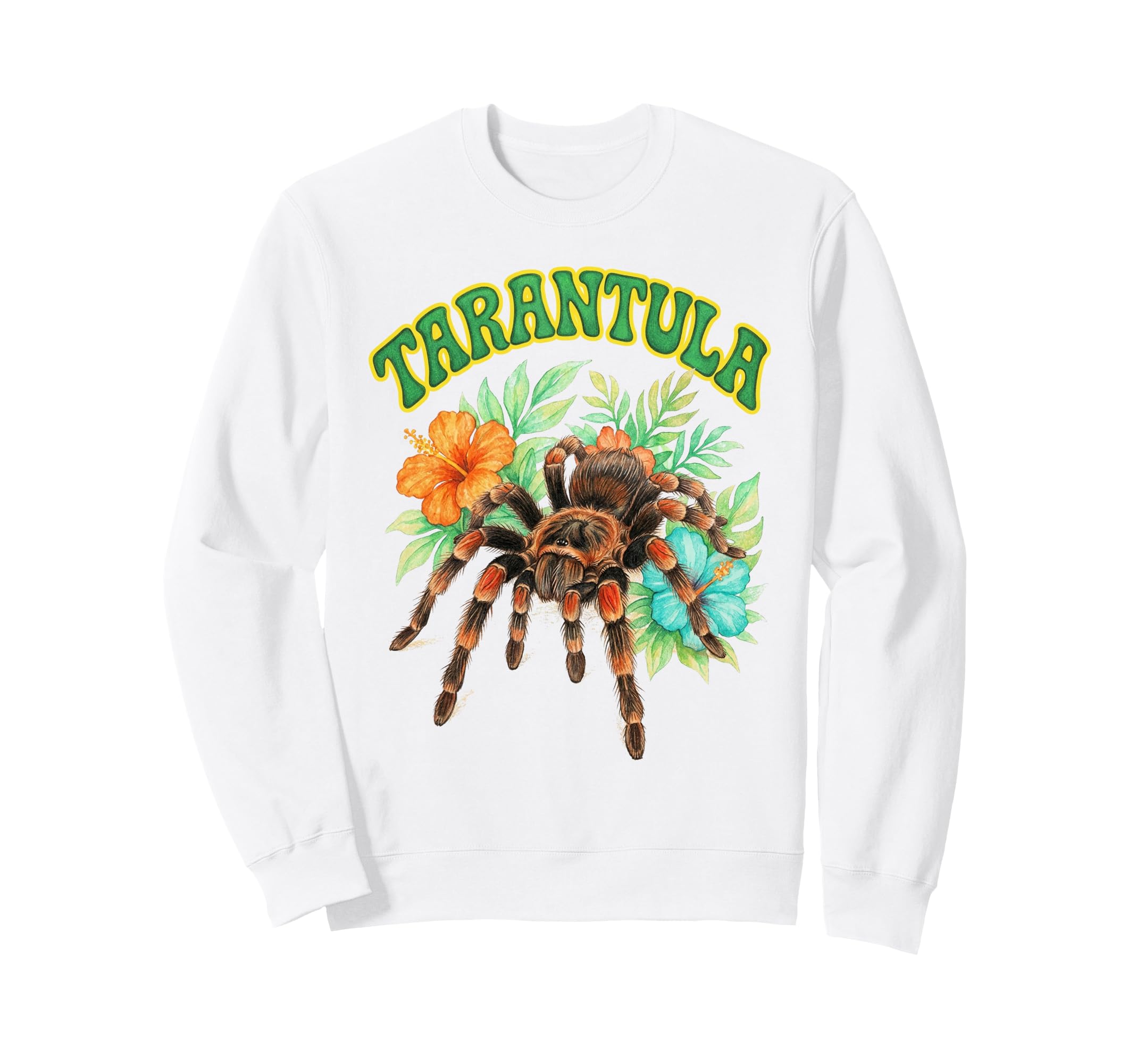 Tarantula Groovy Floral Tarantula Sweatshirt - Minimalist Print Unisex - T-Shirt, Sweatshirt, Hoodie
