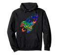 Psychedelic Rocket Ship Colorful 60S Hoodie - Fun Novelty Design Men Women - T-Shirt, Sweatshirt, Hoodie