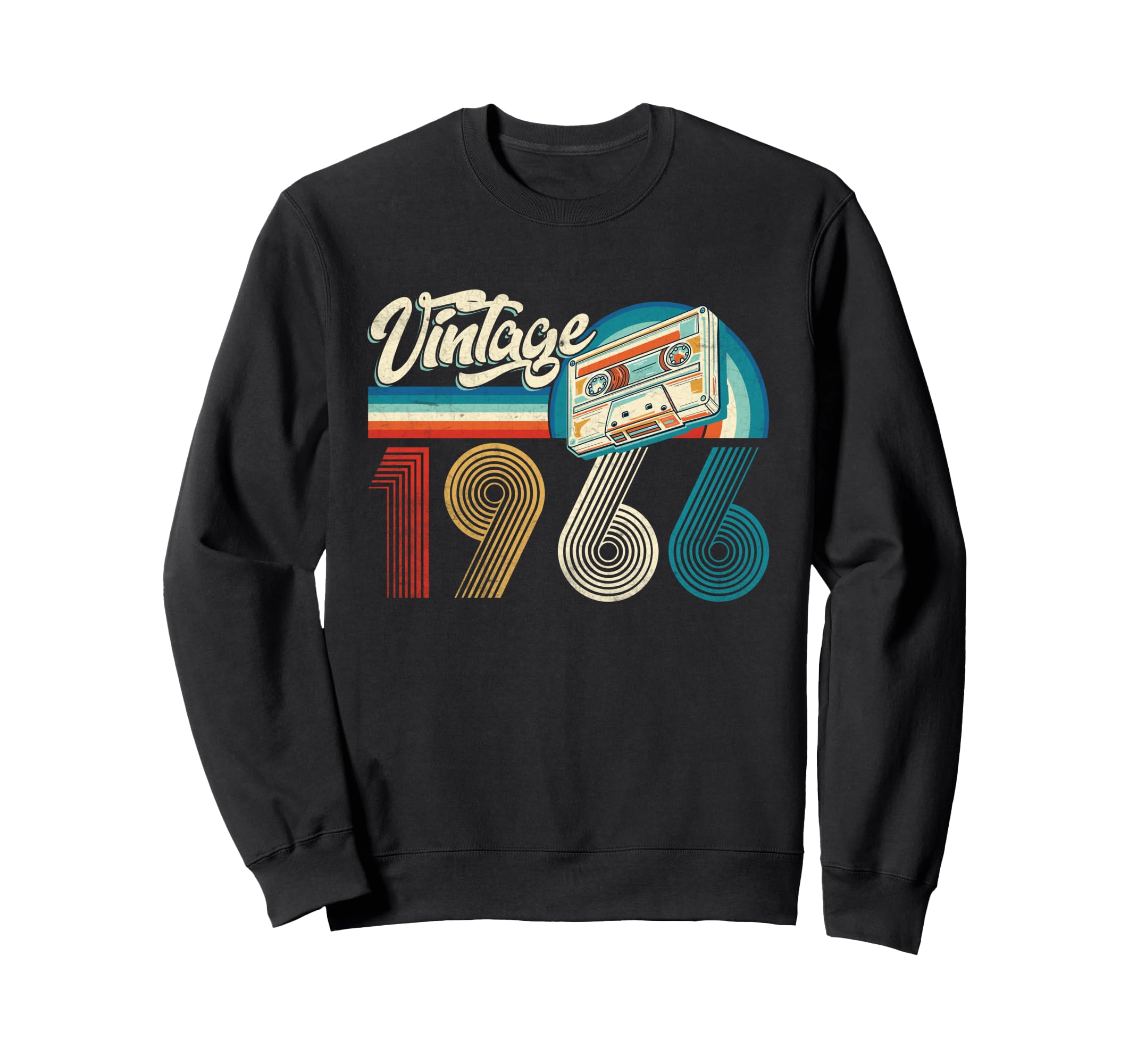 1966 60Th Birthday Cassette Tape 60 Sweatshirt - Aesthetic Graphic Unisex - T-Shirt, Sweatshirt, Hoodie