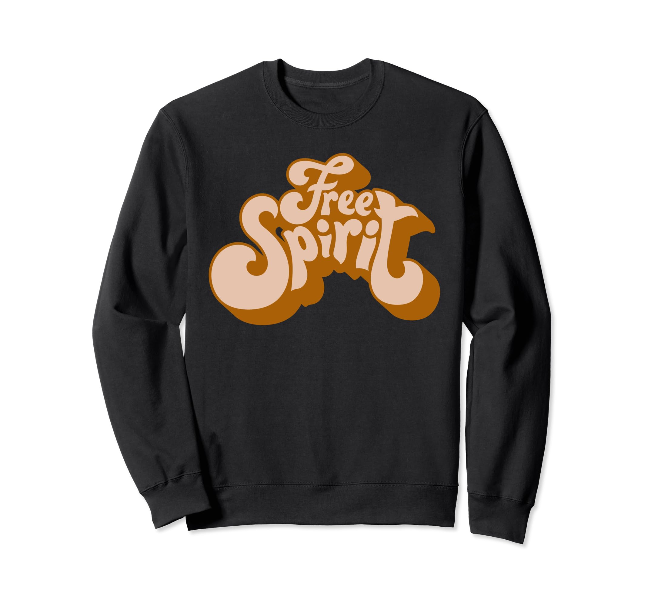 Free Spirit Typography 90S Hippie Sweatshirt - Custom Art Print Unisex - T-Shirt, Sweatshirt, Hoodie