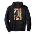 Distressed Cat Playing Guitar 90S Punk Hoodie - Unique Graphic for Adults - T-Shirt, Sweatshirt, Hoodie