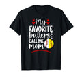 My Favorite Ballers Call Me Mom Softball T-Shirt - Graphic Print Unisex - T-Shirt, Sweatshirt, Hoodie