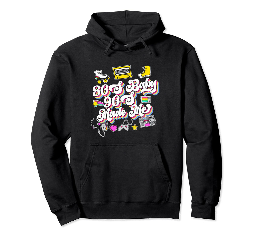 80S 90S Made Me Throwback Born 80S Era Hoodie - Custom Art Print Unisex - T-Shirt, Sweatshirt, Hoodie