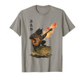 Black Cat Riding Toad Playing Guitar T-Shirt - Graphic Print Men Women - T-Shirt, Sweatshirt, Hoodie