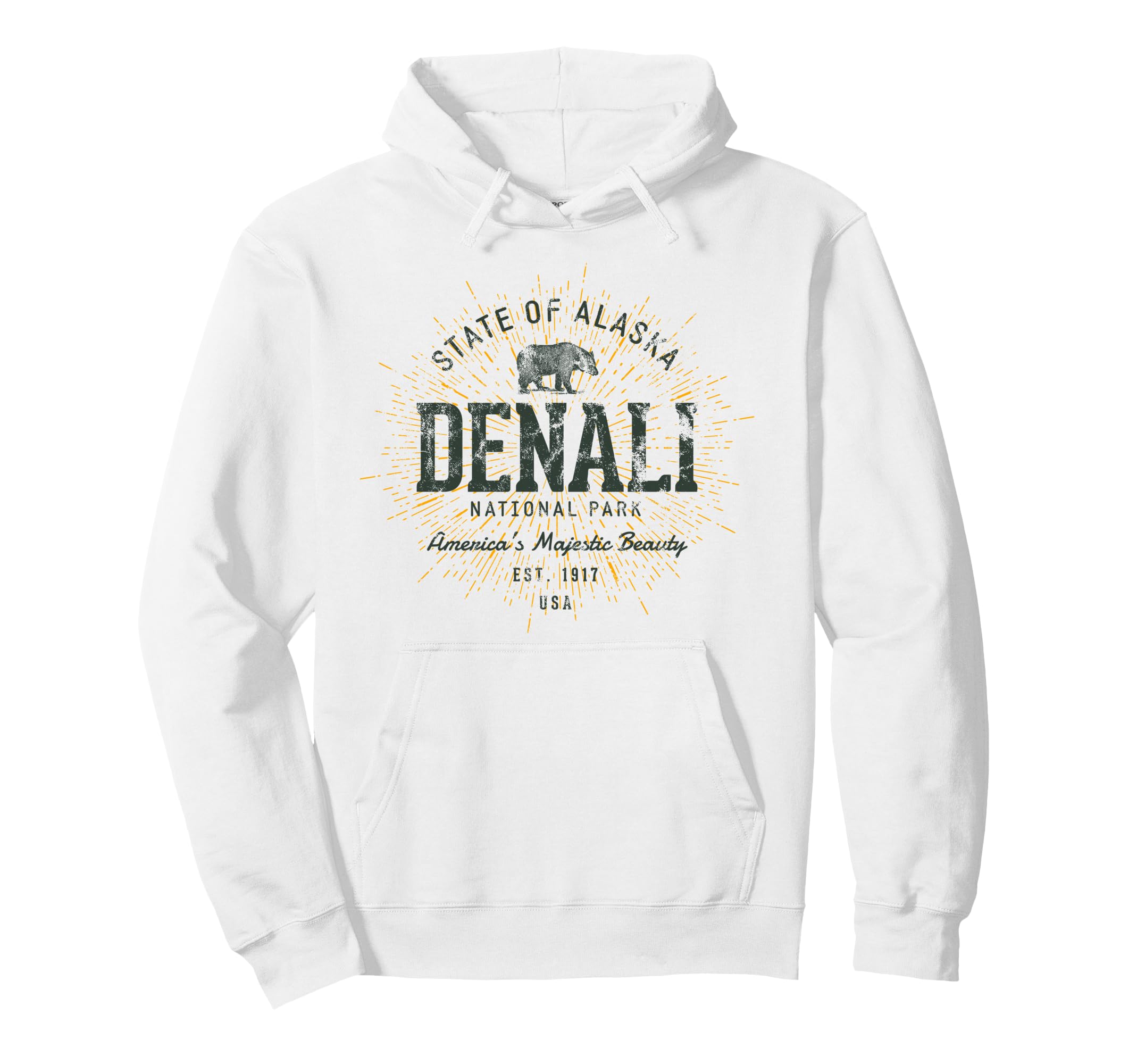 Denali National Park Hoodie - Minimalist Print Men Women - T-Shirt, Sweatshirt, Hoodie