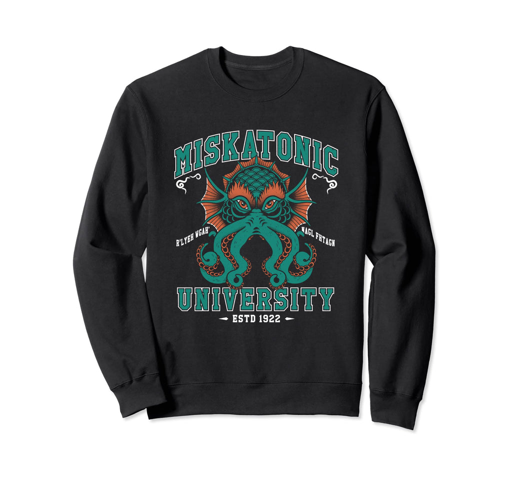 Miskatonic University Distressed Sweatshirt - Aesthetic Graphic for Adults - T-Shirt, Sweatshirt, Hoodie