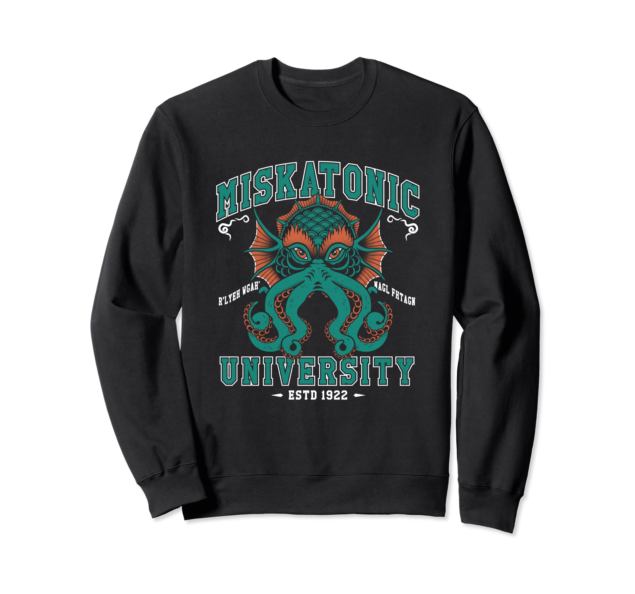 Miskatonic University Distressed Sweatshirt - Aesthetic Graphic for Adults - T-Shirt, Sweatshirt, Hoodie