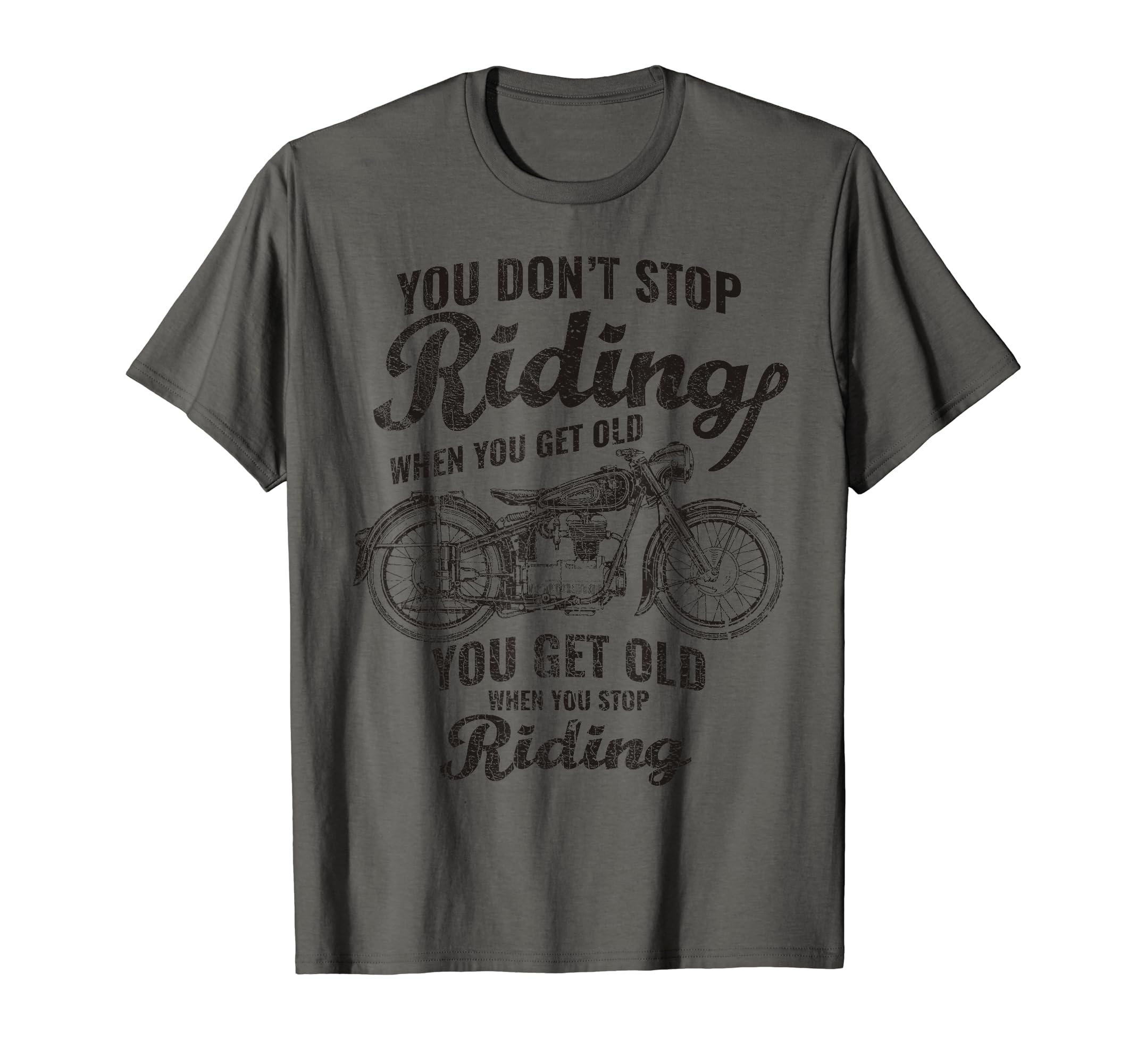 Distressed Motorcycle Biker Gift T-Shirt - Aesthetic Graphic for Adults - T-Shirt, Sweatshirt, Hoodie