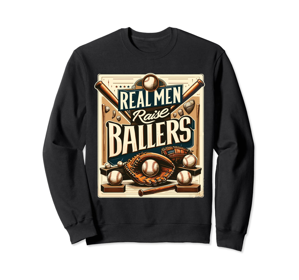 Baseball Daddy Fathers Day Sweatshirt - Casual Everyday Wear Unisex - T-Shirt, Sweatshirt, Hoodie