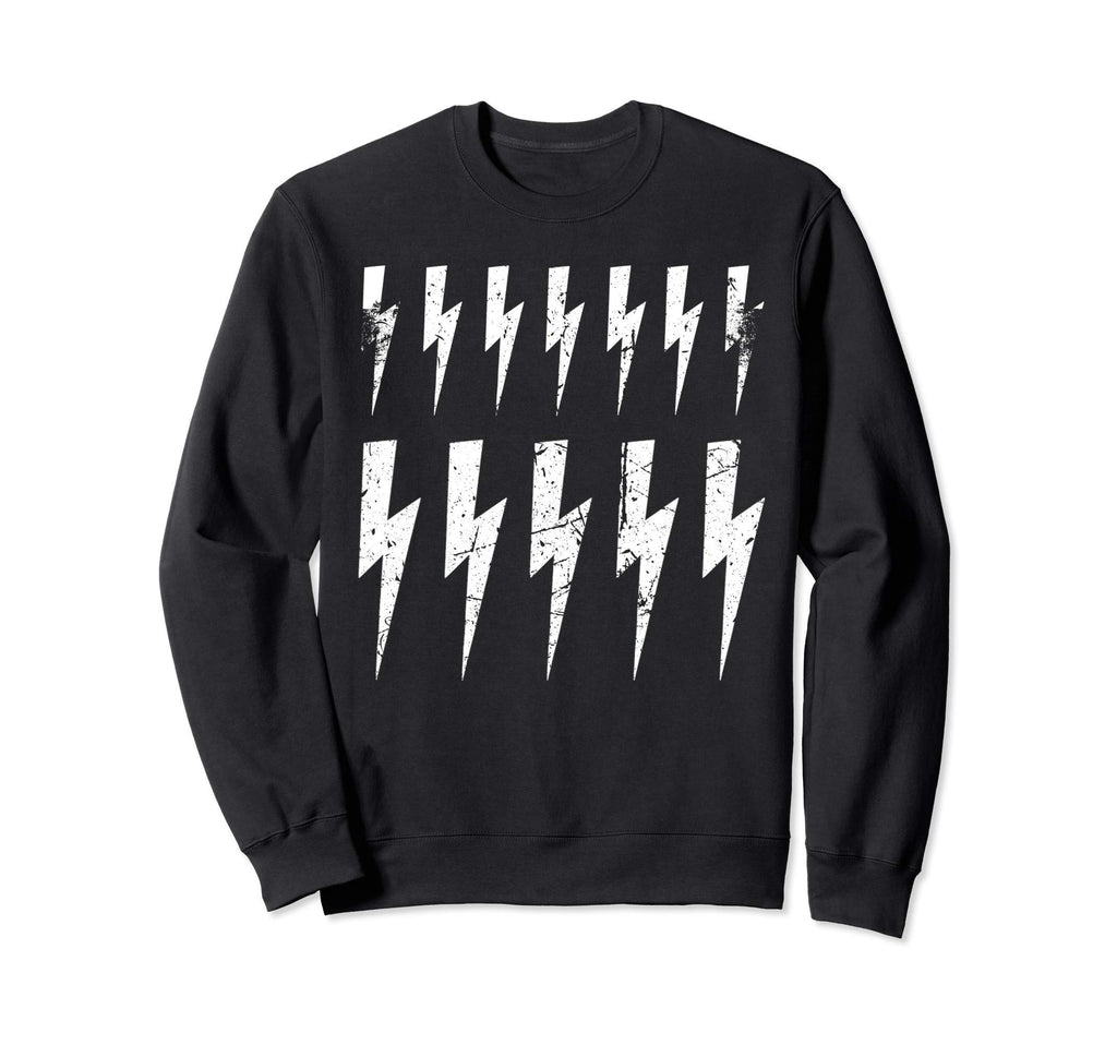 Lightning Bolts Distressed Pattern Sweatshirt - Fun Novelty Design Unisex - T-Shirt, Sweatshirt, Hoodie