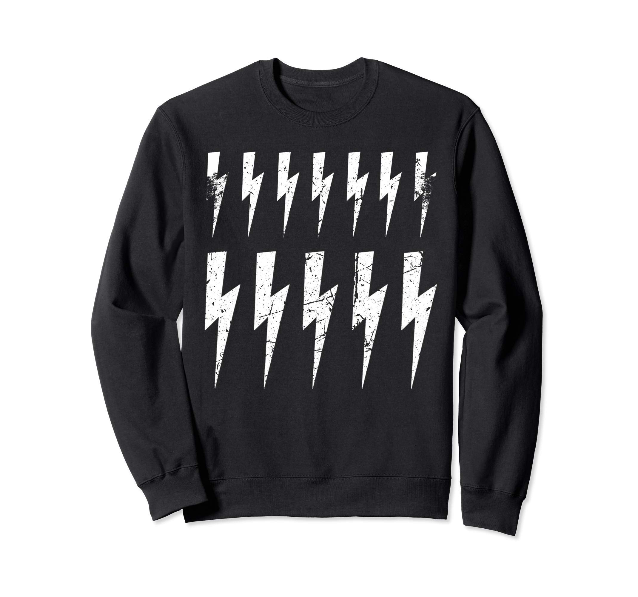 Lightning Bolts Distressed Pattern Sweatshirt - Fun Novelty Design Unisex - T-Shirt, Sweatshirt, Hoodie