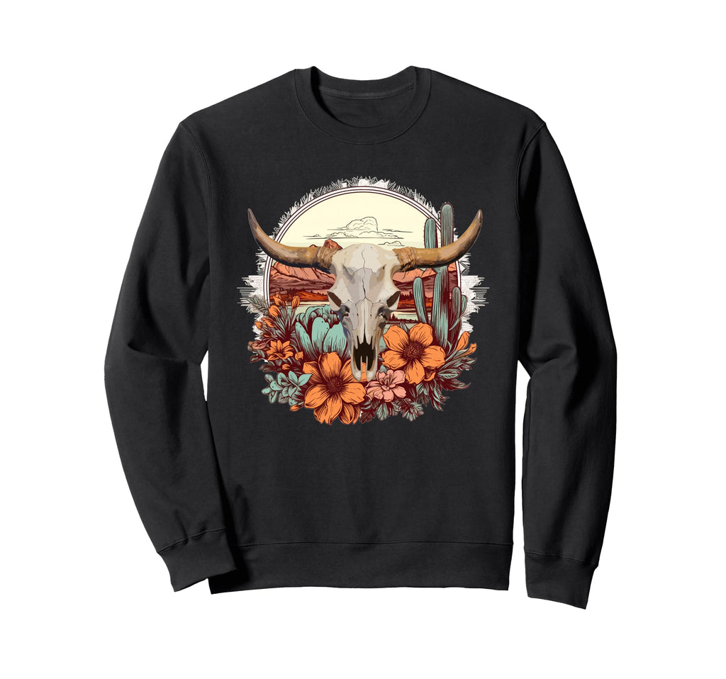 Western Boho Aztec Pattern Tribal Sweatshirt - Custom Art Print Men Women - T-Shirt, Sweatshirt, Hoodie