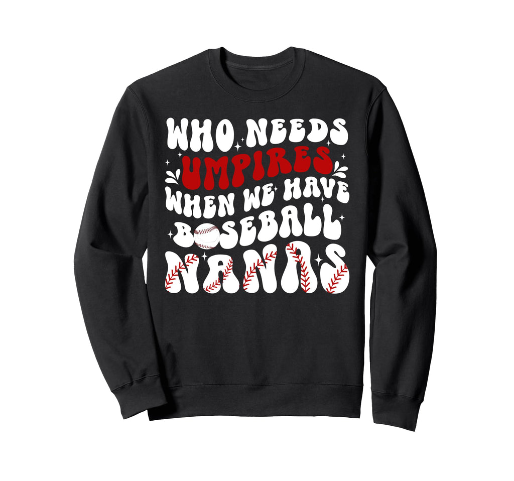 Groovy Baseball Nana Grandma Sweatshirt - Casual Everyday Wear for Adults - T-Shirt, Sweatshirt, Hoodie