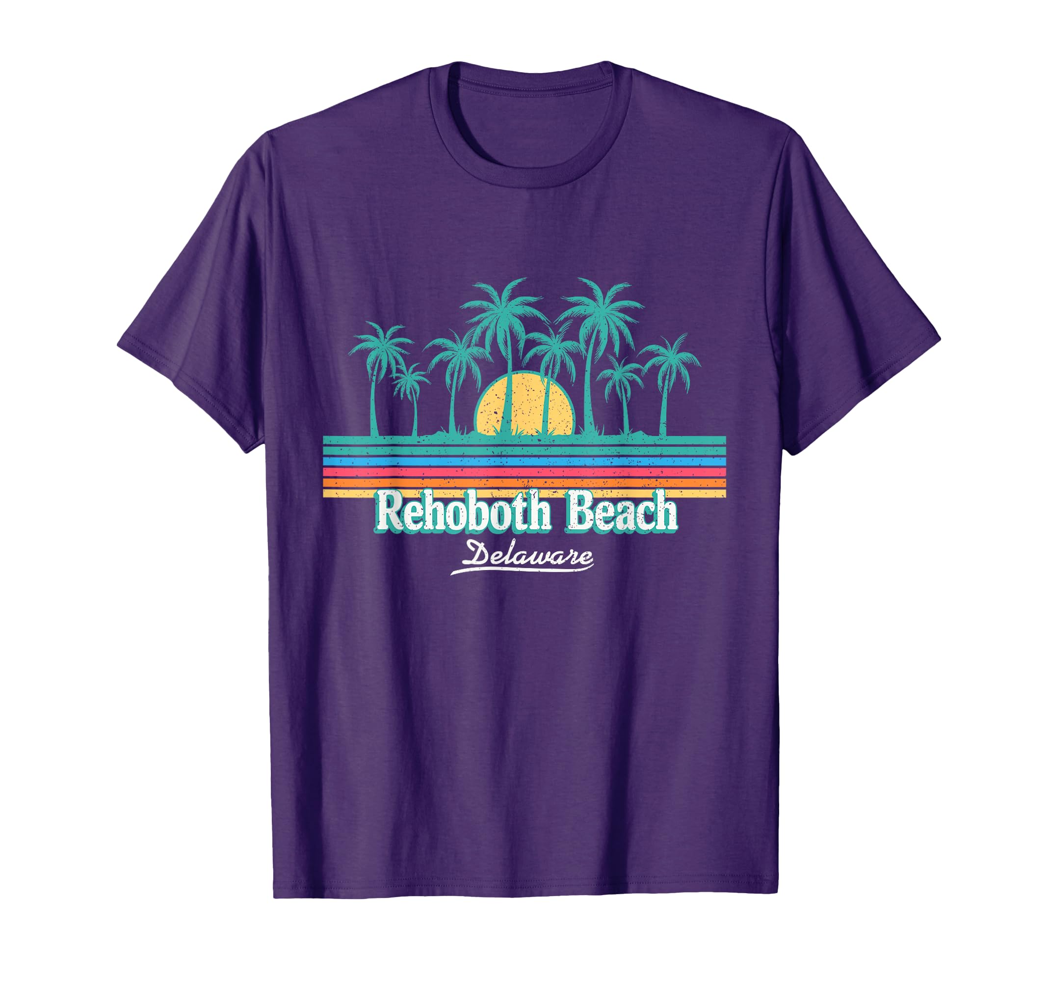 Rehoboth Beach Delaware Sunset Palm T-Shirt - Graphic Print for Adults - T-Shirt, Sweatshirt, Hoodie