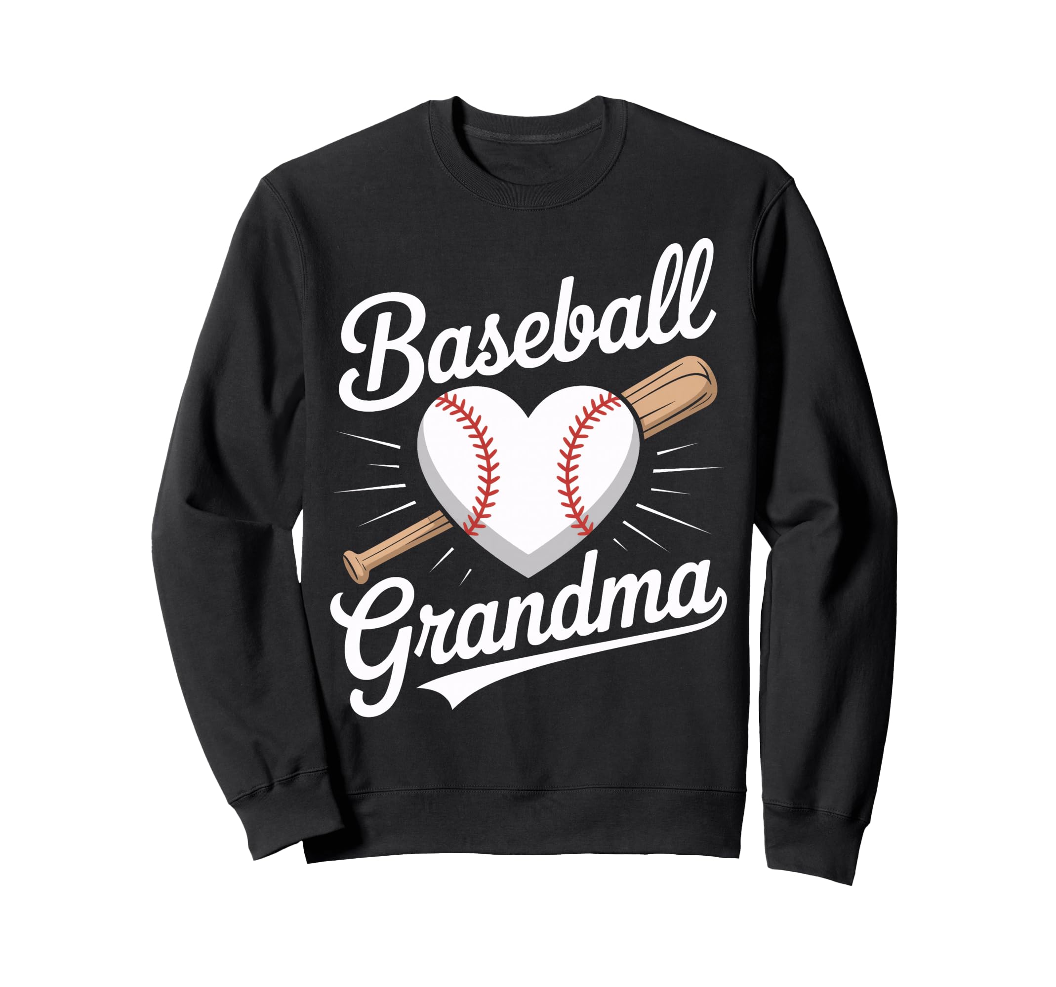 Heart Ball Bat Baseball Grandma Sweatshirt - Streetwear Style Unisex - T-Shirt, Sweatshirt, Hoodie