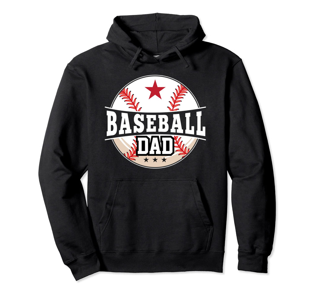 Baseball Dad Dad Fathers Day Hoodie - Casual Everyday Wear Men Women - T-Shirt, Sweatshirt, Hoodie