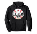 Baseball Dad Dad Fathers Day Hoodie - Casual Everyday Wear Men Women - T-Shirt, Sweatshirt, Hoodie