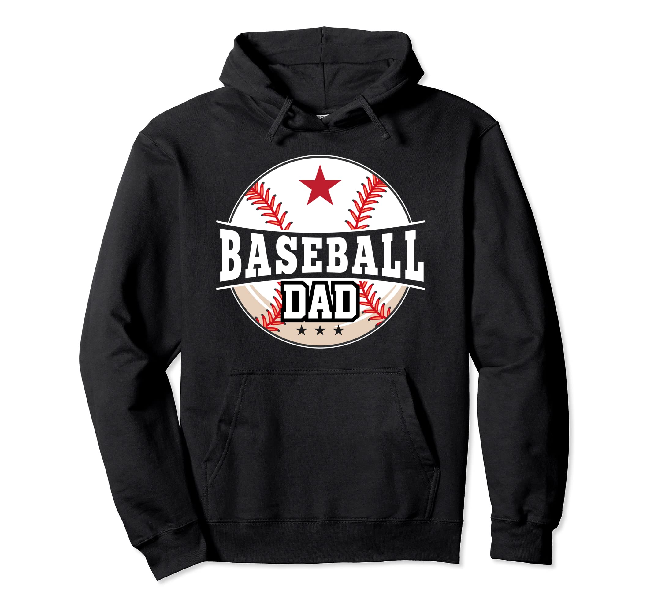 Baseball Dad Dad Fathers Day Hoodie - Casual Everyday Wear Men Women - T-Shirt, Sweatshirt, Hoodie