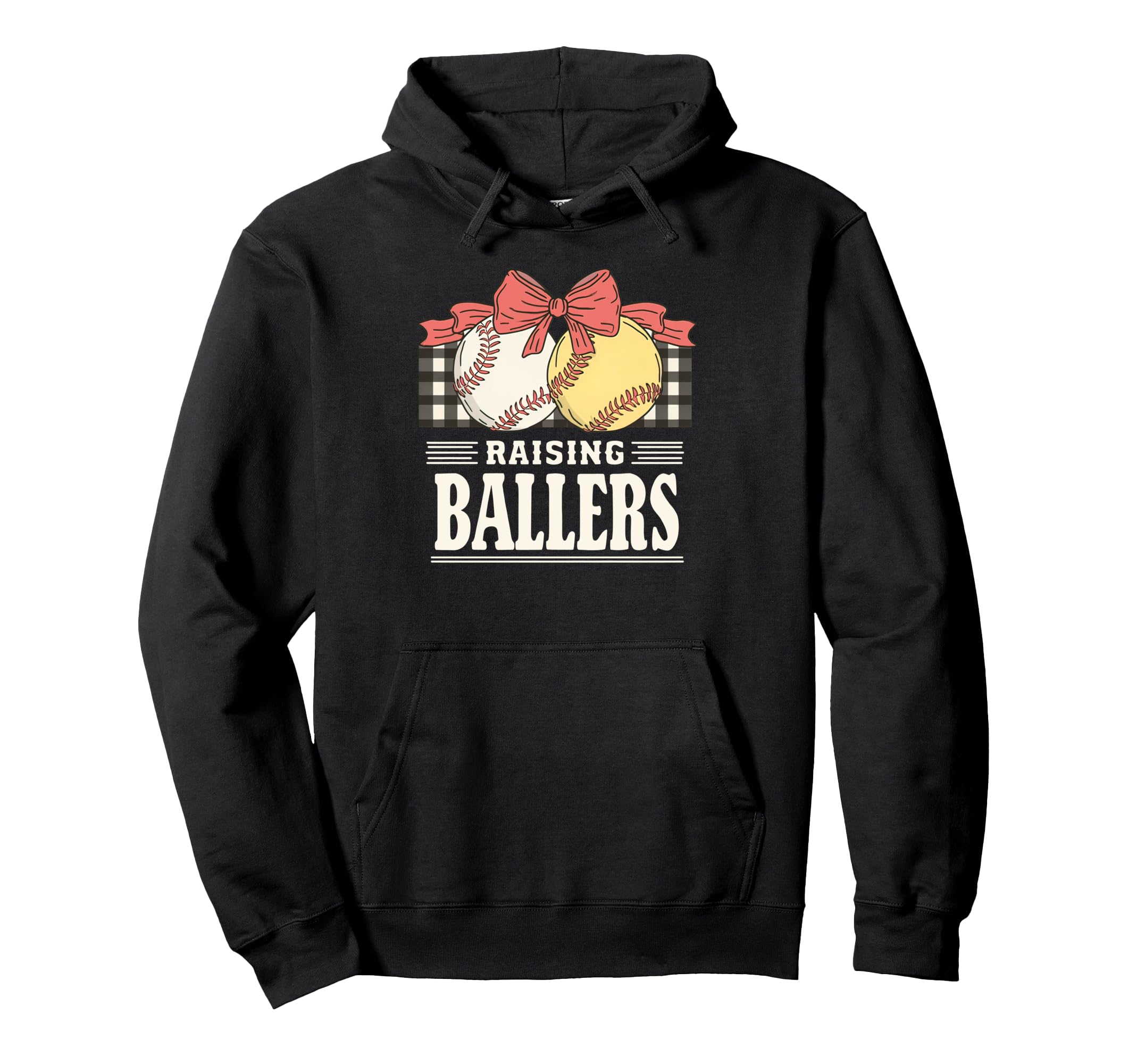 Busy Raising Ballers Softball And Hoodie - Novelty Apparel for Adults - T-Shirt, Sweatshirt, Hoodie