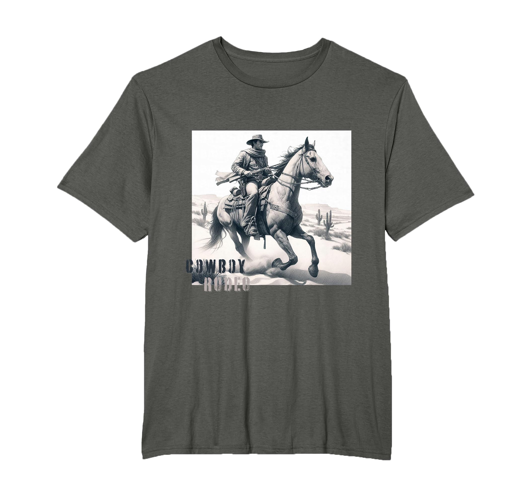 Western Cowboy Western Rodeo T-Shirt - Minimalist Print Unisex - T-Shirt, Sweatshirt, Hoodie
