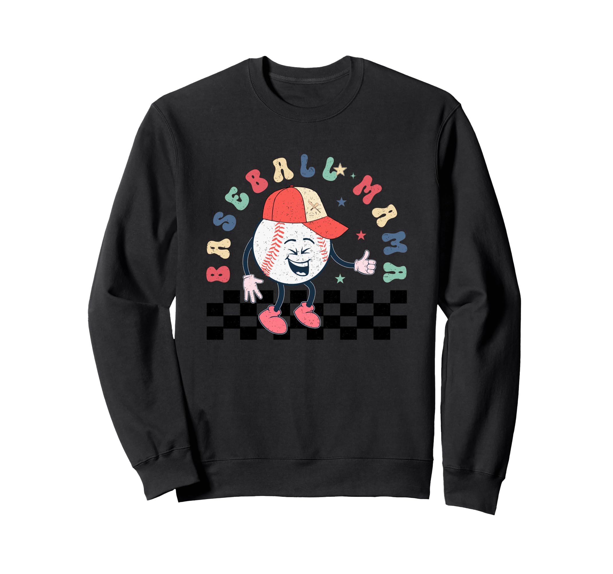 Baseball Mama Playful Sweatshirt - Aesthetic Graphic for Adults - T-Shirt, Sweatshirt, Hoodie