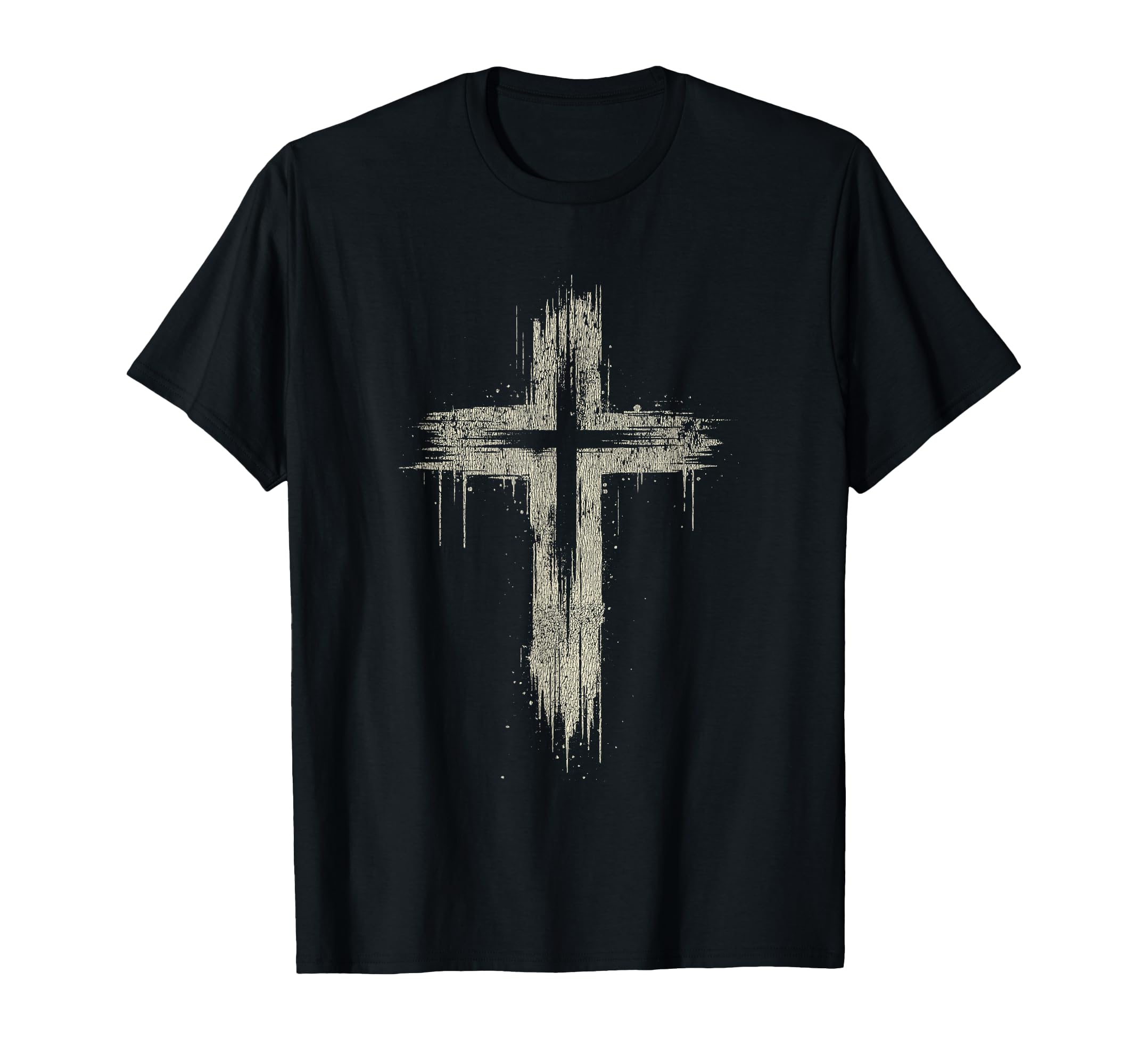 Grunge Christian Cross T-Shirt - Casual Everyday Wear for Adults - T-Shirt, Sweatshirt, Hoodie