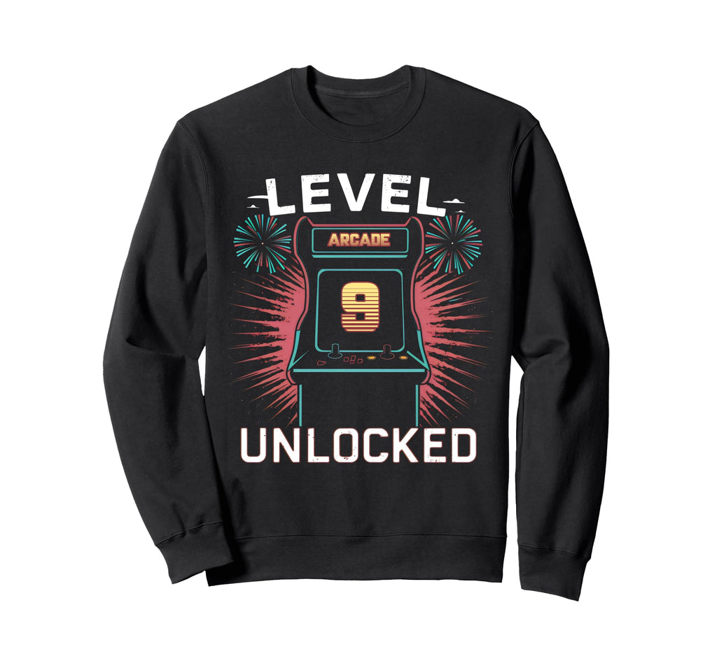 Level 9 Unlocked Video Game 9Th Sweatshirt - Minimalist Print Unisex - T-Shirt, Sweatshirt, Hoodie