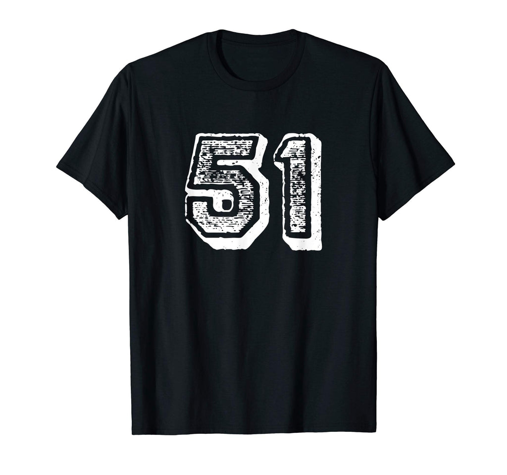 Number 51 Sports Jersey Player 51 Fan Front T-Shirt - Graphic Print Unisex - T-Shirt, Sweatshirt, Hoodie