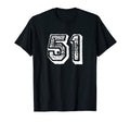 Number 51 Sports Jersey Player 51 Fan Front T-Shirt - Graphic Print Unisex - T-Shirt, Sweatshirt, Hoodie